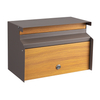 Zenewood Wooden Grain Galvanized Steel Wall Mount Outdoor Mailbox - W1834