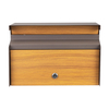 Zenewood Wooden Grain Galvanized Steel Wall Mount Outdoor Mailbox - W1834