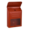Zenewood Galvanized Steel Wall Mount Red Mailbox - WL002