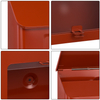 Zenewood Galvanized Steel Wall Mount Red Mailbox - WL002