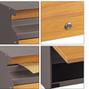 Zenewood Wooden Grain Galvanized Steel Wall Mount Outdoor Mailbox - W1834