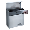 Zenewood Stainless Steel Galvanized Steel Wall Mount Outdoor Mailbox - W1836
