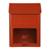 Zenewood Galvanized Steel Wall Mount Red Mailbox - WL002