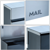 Zenewood Stainless Steel Galvanized Steel Wall Mount Outdoor Mailbox - W1836