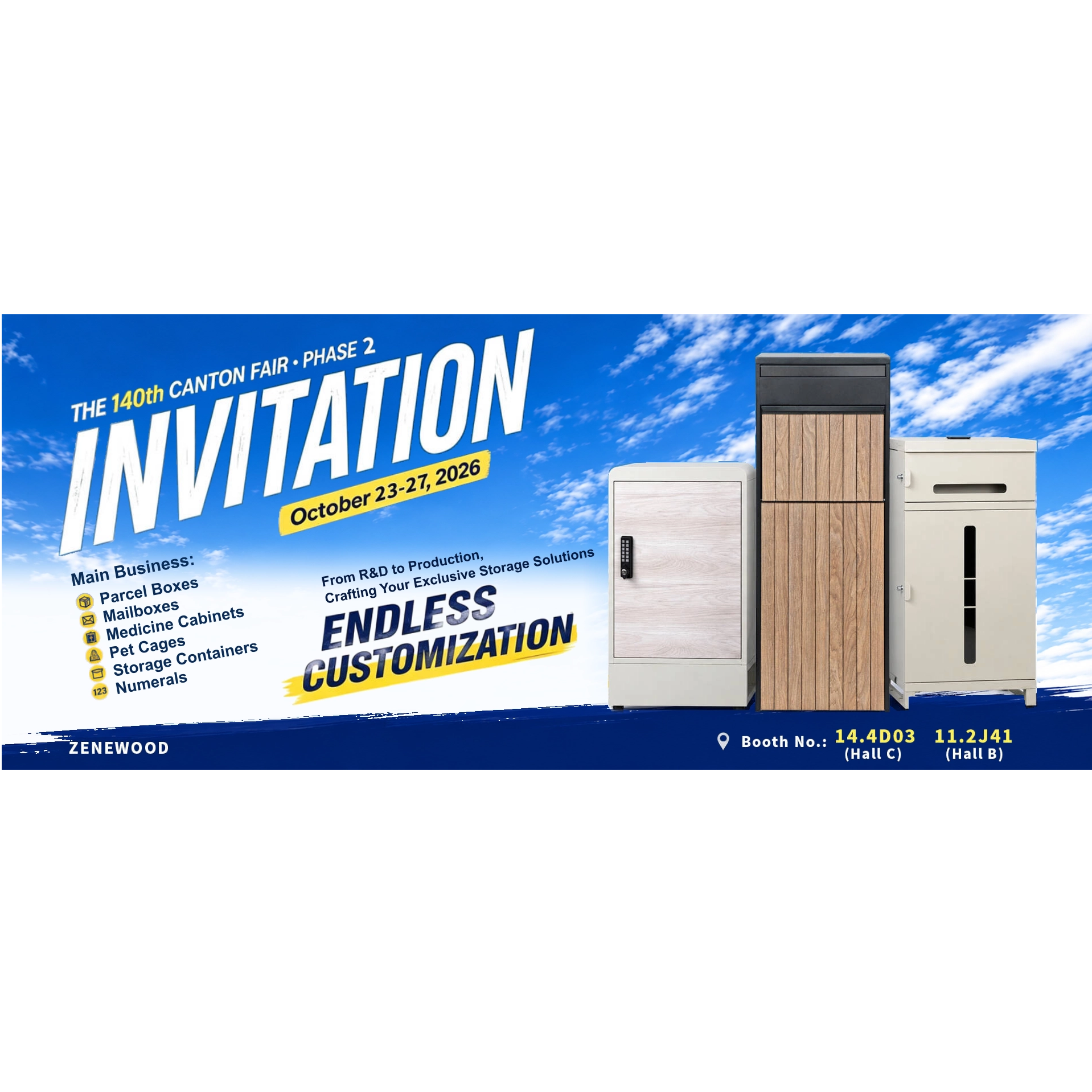 Meet Zenewood at The 140th Canton Fair &middot; Phase 2 (Booth 14.4D03 & 11.2J41)