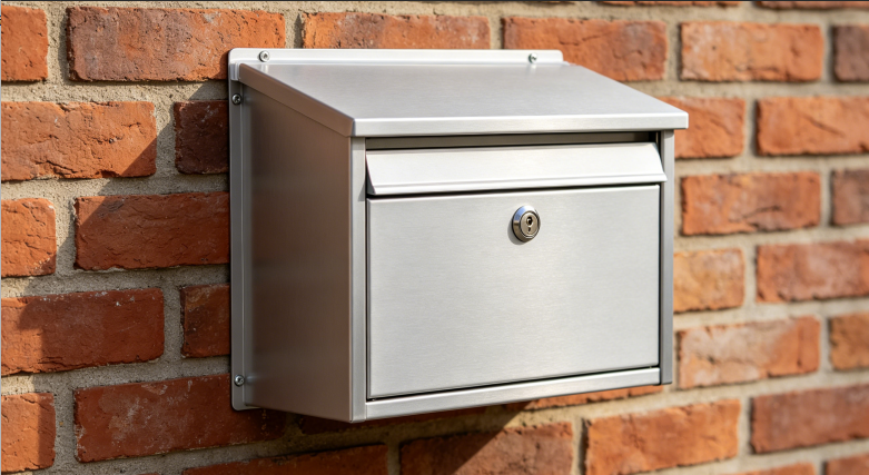Wall mounted parcel drop box